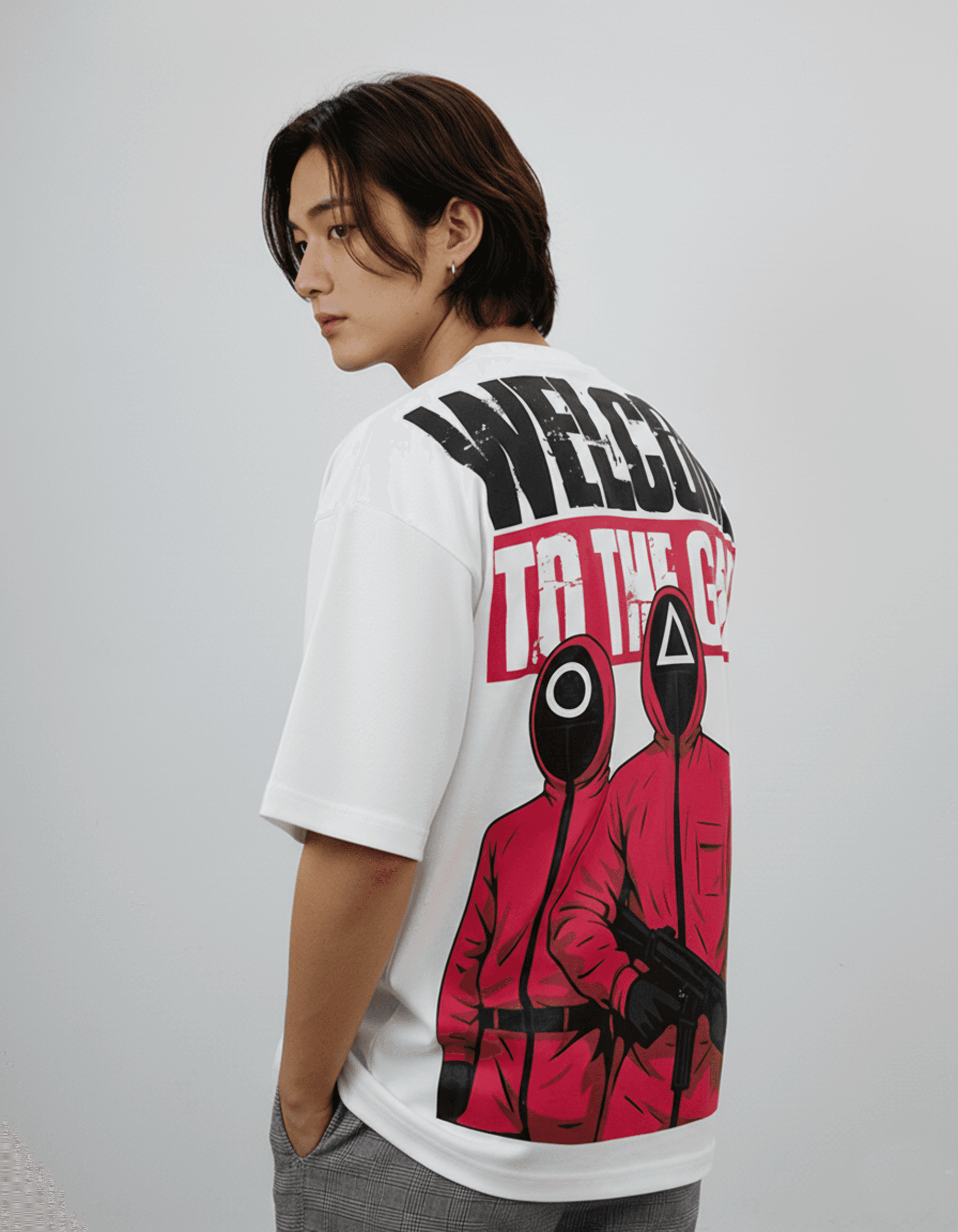 DROP SHOULDER T SHIRT  HALF SLEEVE